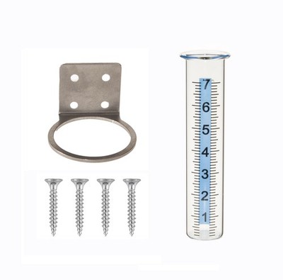 7'' Capacity Rain Gauge Outdoor, Accurate Glass Tube Best Rated Clear 