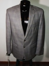 CALVIN KLEIN Gray 100 Wool Blazer Suit Jacket Men's Size 42 Long NWOT