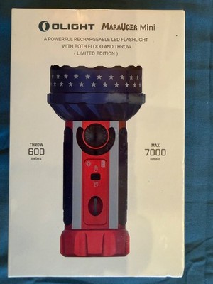 Olight Marauder Mini stars and stripes.  Patriotic