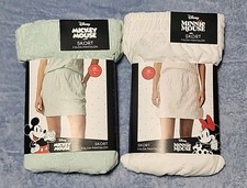 2pc. Disney Girls Mickey Mouse Skorts w/Pockets, Green/White, Size Large 12-14 
