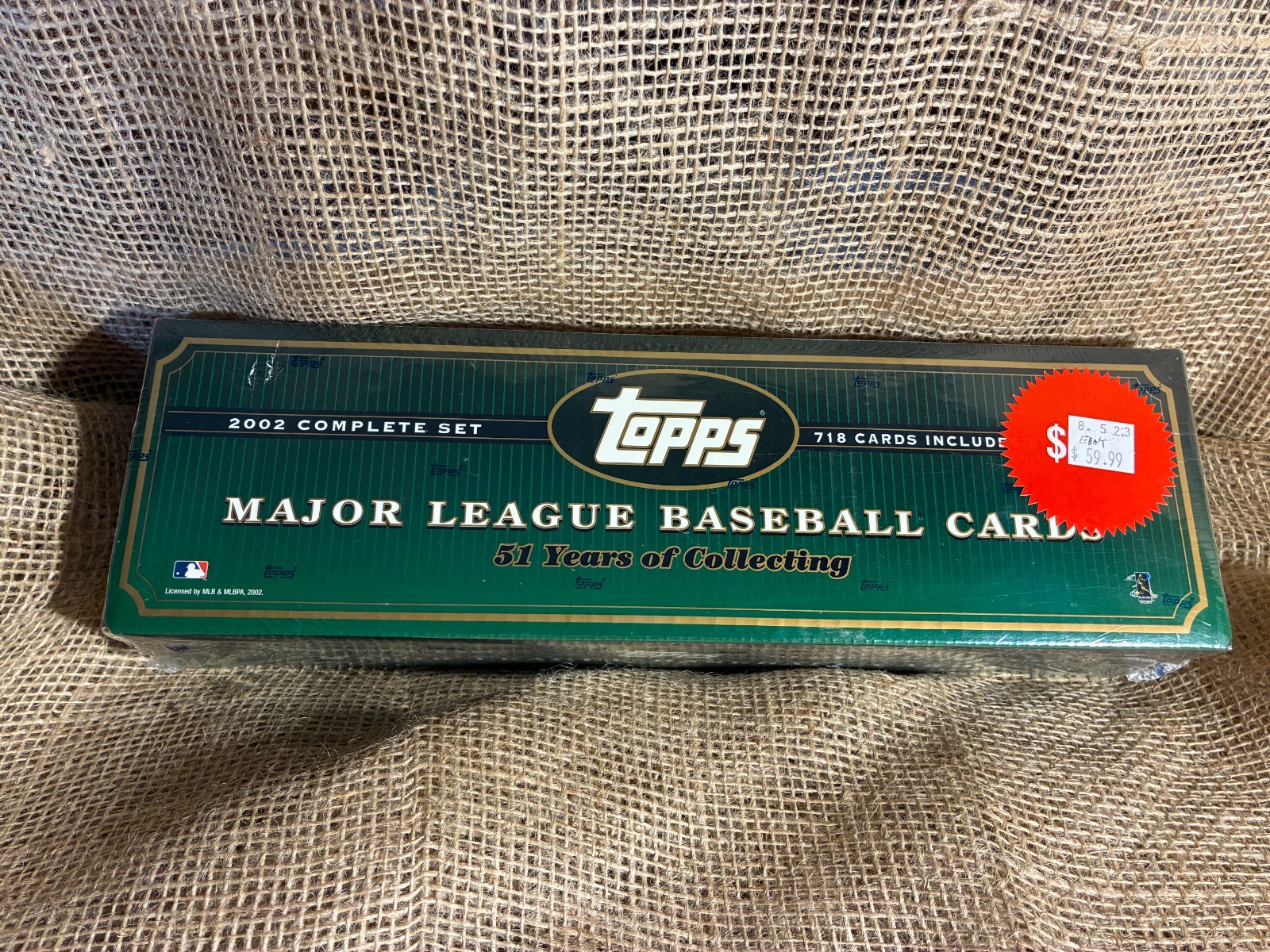 2002 Topps Baseball FACTORY *SEALED* COMPLETE Set, 718 Cards, Series 1 & 2 Green