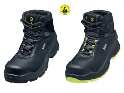 uvex 3 Safety Boots S3 SRC Leather. 100% Metal-Free. ESD Rated. Composite Toe