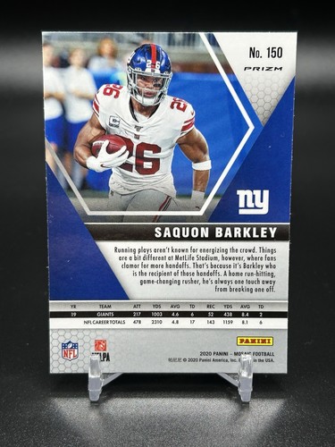 2020 Mosaic Football Silver New York Giants Saquon Barkley - Picture 2 of 2