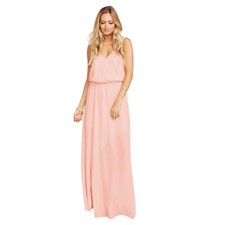 Show me your MUMU Kendall Maxi dress wedding bridesmaid SMALL NEW Pink Crisp