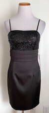 NWT! Hailey Logan by Adrianna Papell Little Black Dress w/ Sequins, Size 5/6