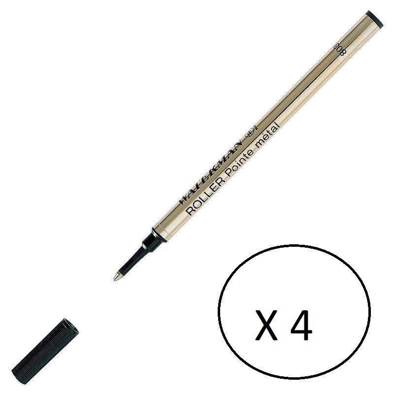 GENUINE WATERMAN Rollerball Pen Refills BLACK FINE