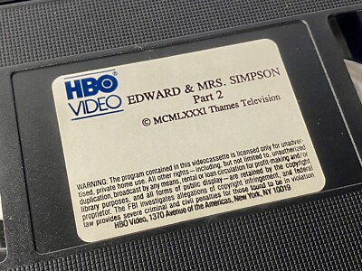 Edward & Mrs Simpson [VHS] Amazon.co.jp: Edward & Mrs Simpson [VHS