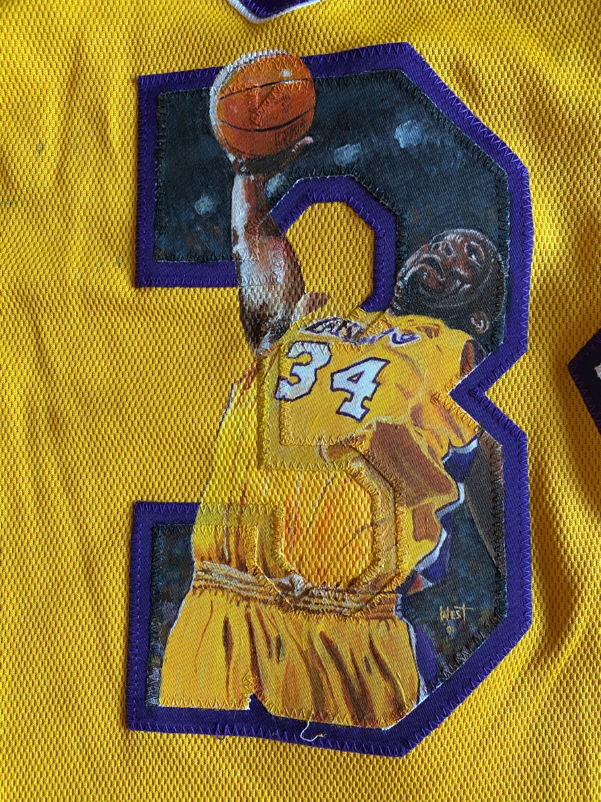 Shaquille O'Neal, "Autographed" (JSA) HandPainted Jersey (Vintage