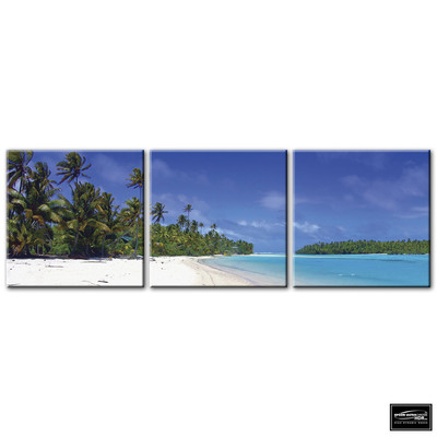 Sonnenuntergang Meereslandschaft Strand BOX GERAHMTE LEINWAND KUNST Bild HDR 280 g/m²