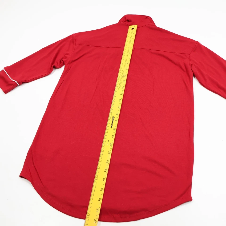 Gap Kids Sleep Pajama Top Notch Collar Red Flame Resistant Size 6 - Image 3 of 4