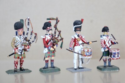 ROSE MINIATURES STADDEN NAPOLEONIC 4 x HIGHLAND INFANTRY PIPERS & DRUMMERS  og | eBay UK