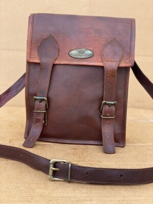 New Men Genuine Leather Vintage Laptop Messenger HandmadeBag Satchel (New Bags)
