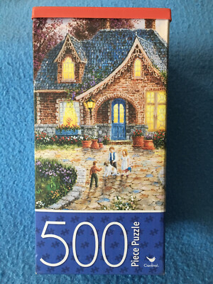 SECRET COTTAGE Dennis Lewan Puzzle 500 Pieces Cardinal Spin Master NEW Sealed