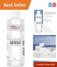 Clear Gesso Acrylic Medium 16oz - Perfect for Mixing, Priming Blending Colors