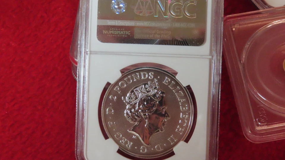 2018 GREAT BRITAIN 1OZ .999 SILVER PROOF NGC PF69 UCAM YEAR OF DOG COIN - Image 4 of 4