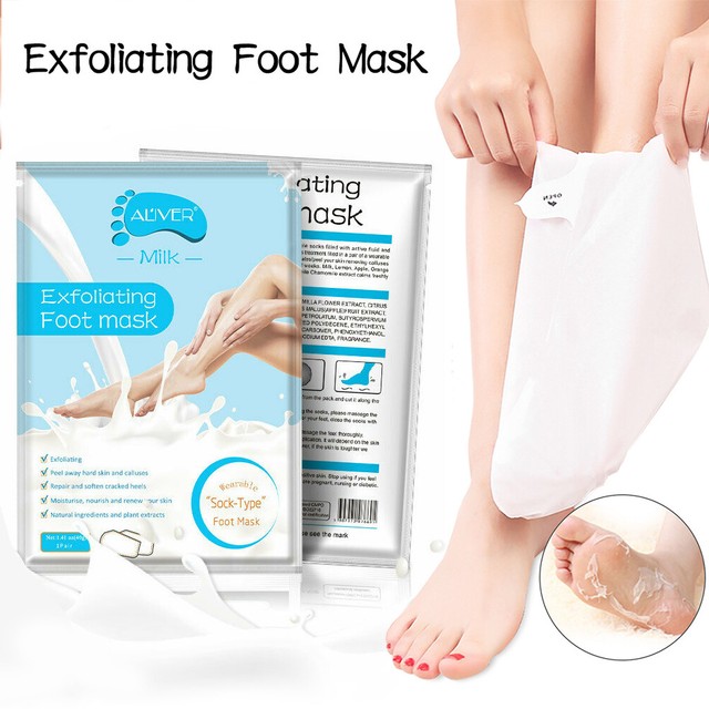 2Pcs/Pair Exfoliating Peel Milk Foot Mask Sock Feet Care Remove Dead Skin Callus eBay