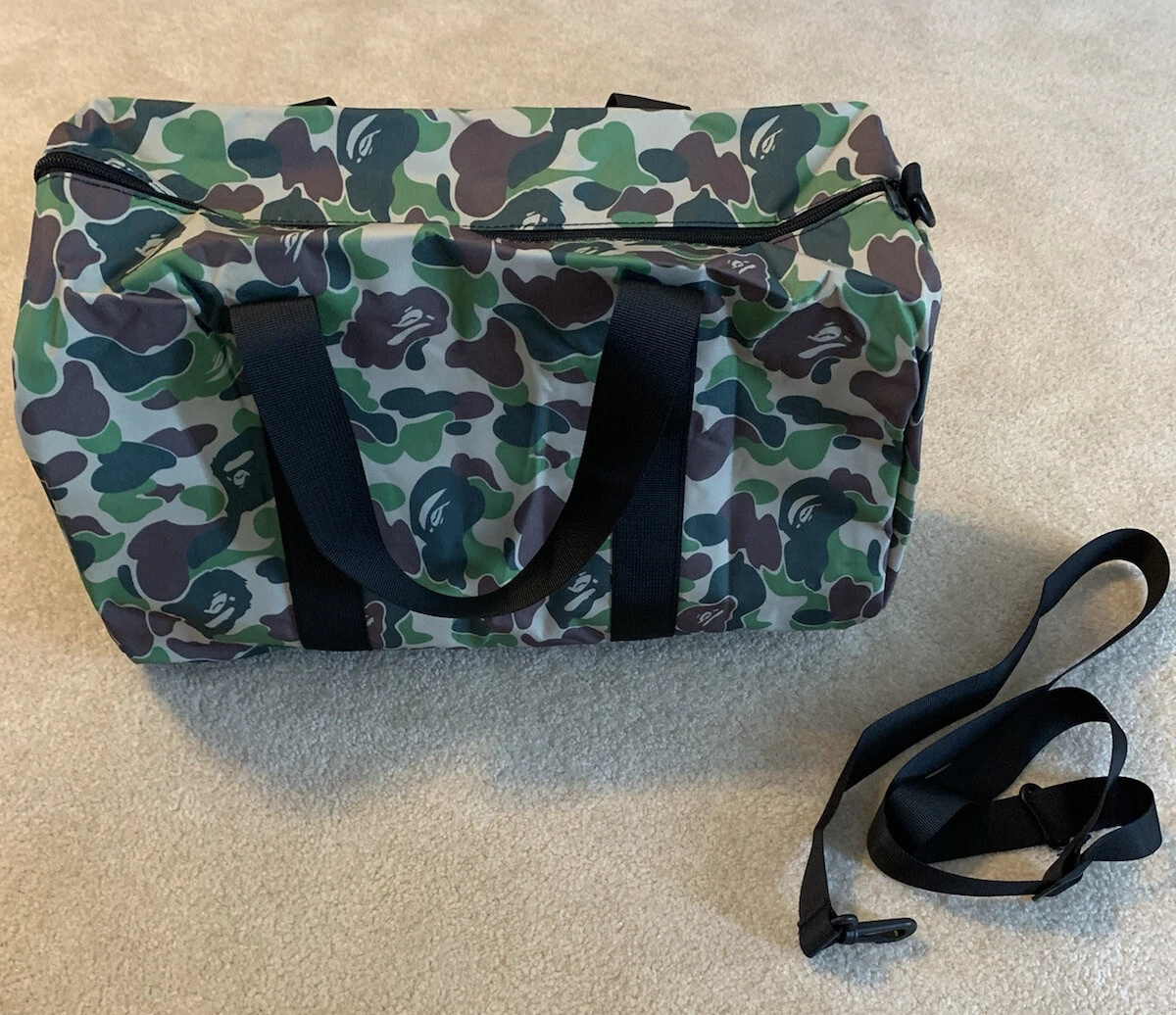 DS! A Bathing Ape Bape Camo Nylon Duffle Bag –