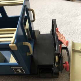 Playmobil 4100 Passenger Car / Blue Railway Wagon with Sticker ✔️ Excellent👍