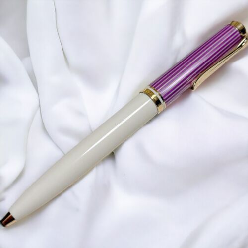 Pelikan Souveran K600 Violet & White Twisted Ballpoint Pen - Afbeelding 1 van 1