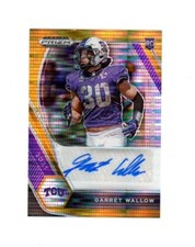 2021 Prizm ORANGE REFRACTOR ROOKIE SP GARRET WALLOW AUTO /49 RC! TCU STAR (BP)