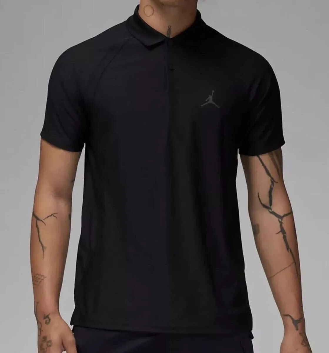 Nike Air Jordan Dri-Fit ADV Sport Golf Polo Shirt Black Nike Air Jordan Dri-Fit ADV Sport Golf Polo Shirt Black