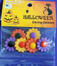 Dress It Up Daisy Flower Halloween Buttons Jesse James Shank-back