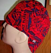 Superman Newsprint rd Custom Made Construction, Welder, Pipe-fitter, Biker Hat