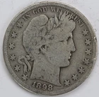 VG 1898 S Barber Half Dollar