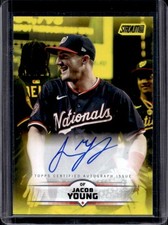 2025 Topps Stadium Club Jacob Young Auto Yellow Foil #SCBA-JY Nationals