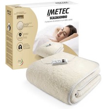 Imetec Scaldasonno Singolo 150x80 cm, Basso Consumo, 50% Lana e Merino