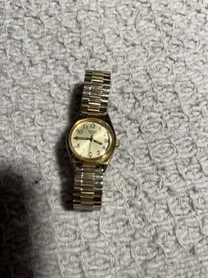 Pulsar Quartz Women's Watch Gold Tone 933053 WR SS Stretch Band For Parts
