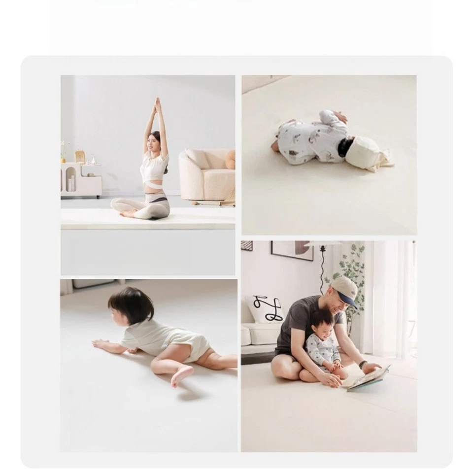 Детский игровой коврик 50 x 50 дюймов толщиной 1,2 дюйма из пеноматериала мягкий веганский кожаный нескользящий игровой коврик - Изображение 4 из 4