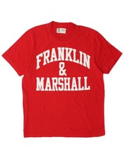 Franklin & Marshall Mens Graphic T-Shirt Top Large Red Cotton BI27