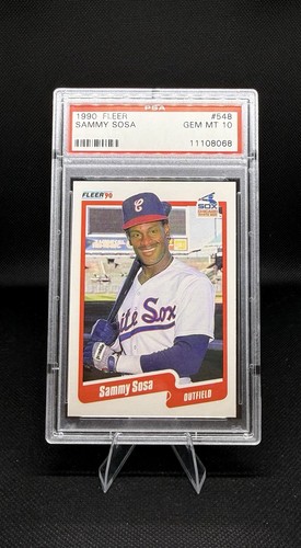 1990 FLEER #548 SAMMY SOSA RC WHITE SOX PSA 10