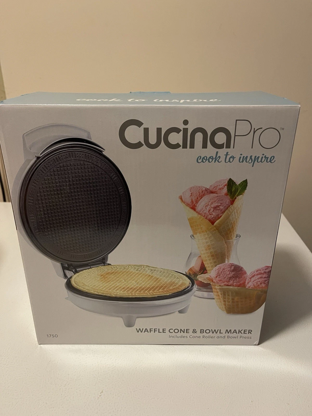 New Waffle Cone and Bowl Maker- Includes Shaper Roller and Bowl Press #1750
Opens in a new window or