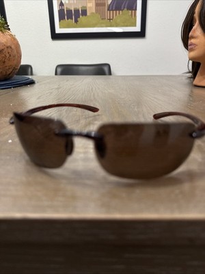 Maui Jim Banyans Brown Rectangle Scratch Lens Mj412-10 Sunglasses