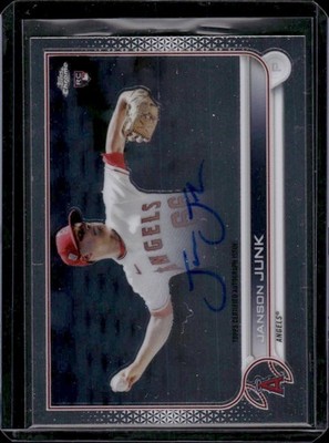 2022 Topps Chrome #RA-JJ Janson Junk Rookie Auto Los Angeles Angels