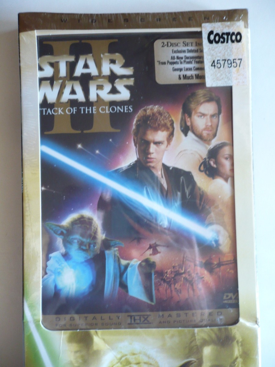 SEALED, DVD BRAND NEW, STAR WARS. ATTACK OF THE CLONES DVD IN RARE
