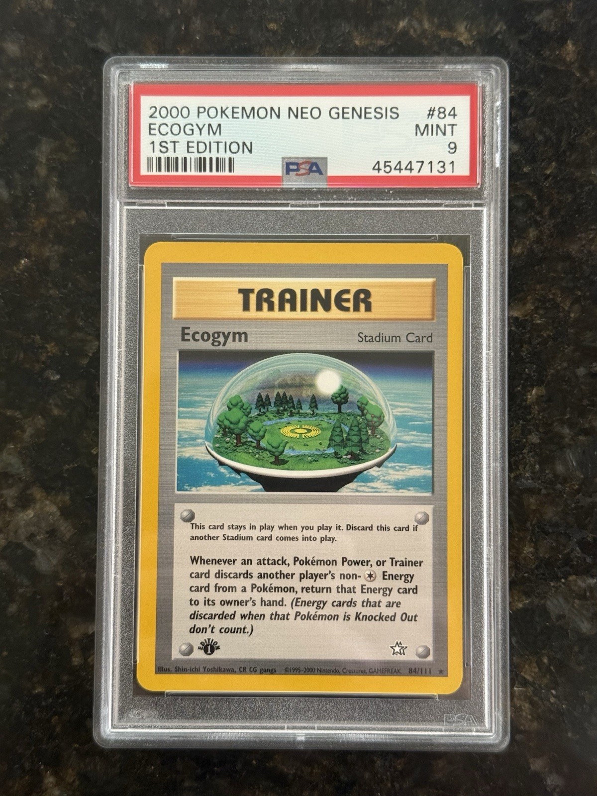 PSA 9 MINT Ecogym 84 Neo Genesis 1st Edition Pokemon Card