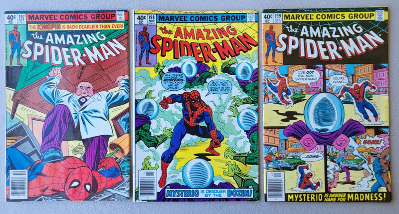 Amazing Spiderman lot run of 3 Mid-Grade Comics 197, 198, 199 Mysterio