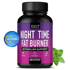 Night Time Fat Burner Boosts Metabolism Suppress Appetite Lose Weight 60 Capsule