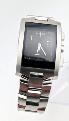 Movado Men's Eliro Chronograph SS W/2-Tone* Blk Dial #84.H1.1461 ~ Display Model