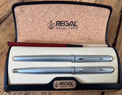 REGAL BALLPOINT Black and Blue 2 PEN GIFT SET  W/ Stylus New In Box