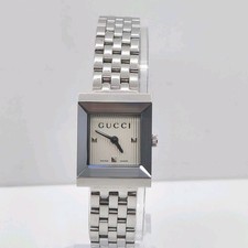 Gucci G-Frame St Steel Square G Frame Dial YA128402 Women's Watch Swiss Made