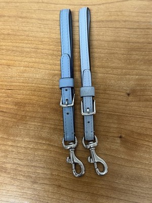 COACH Light Blue Silver Leather Tone Wrist Straps Only AUTHENTIC Replacement EUC
