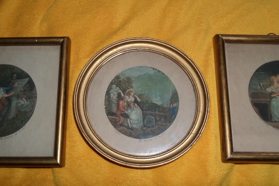 LOT 3 PETITES GRAVURES ANCIENNES ENCADREES SCENE GALANTE..FRAGONARD, CHALLE, BOI - Photo 3/4