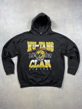 Wu Tang Clan Mens Black Hoodie With Big Centre Logo Size L