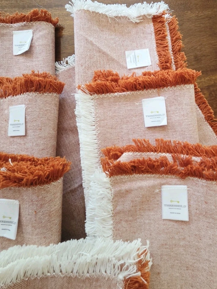 Threshold Target Napkins Or Placemats 100% Cotton Burnt Orange - Image 4 of 4