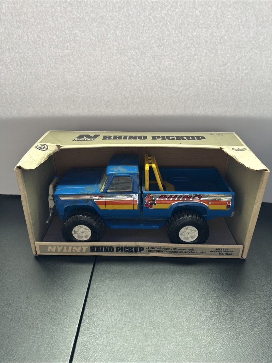 Nylint Pressed Steel Rhino Blue Chevy 4X4 Pickup Truck Square Body