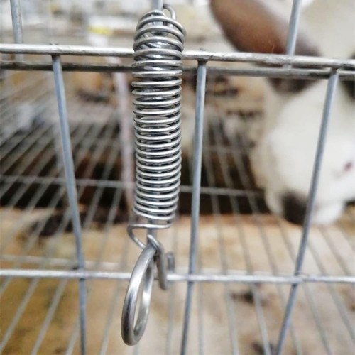 Pet Cage Door Latch Spring Hook - 20 Pack Heavy Duty Loaded Dog Silver - Picture 4 of 7